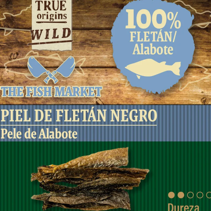 True Origins Piel Fletán Negro Snack para perros