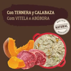 True Origins Pure Adult Gently Coocked Ternera y Calabaza sobre para perros