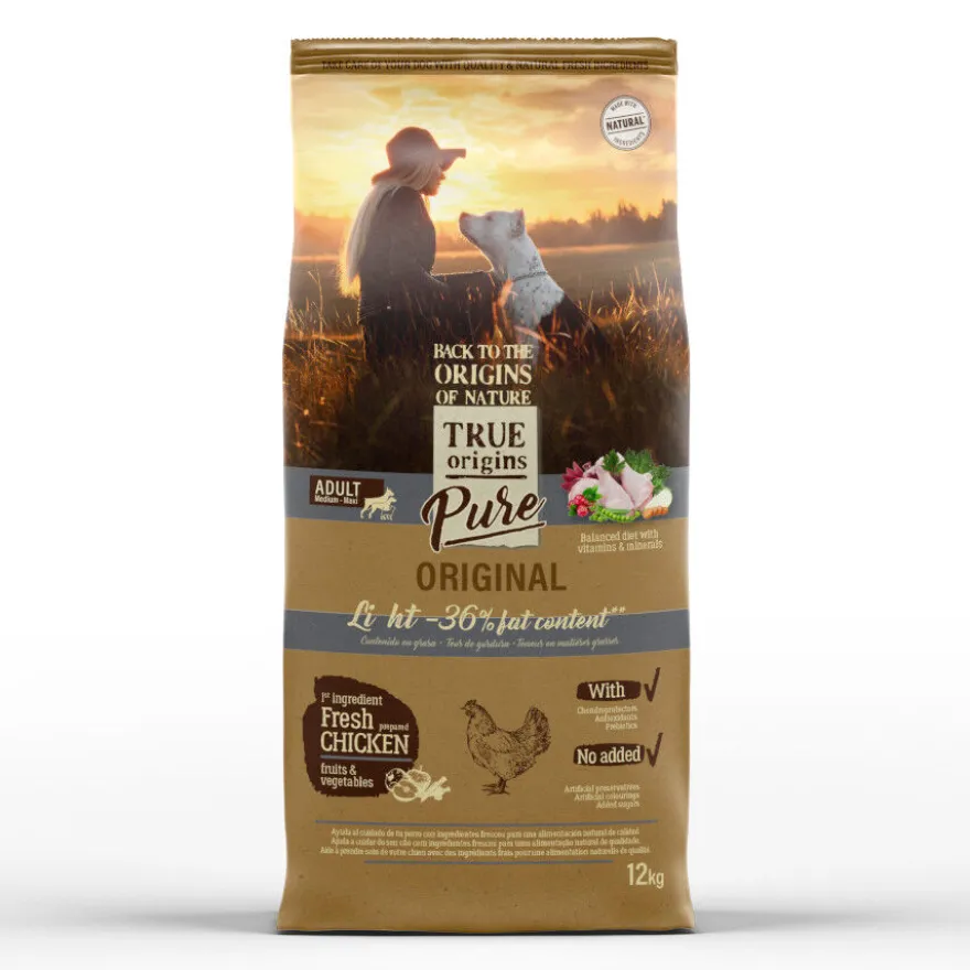 True Origins Pure Adult Medium Maxi Light pienso para perros