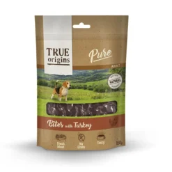 True Origins Pure Adult Pavo Bocaditos para perros