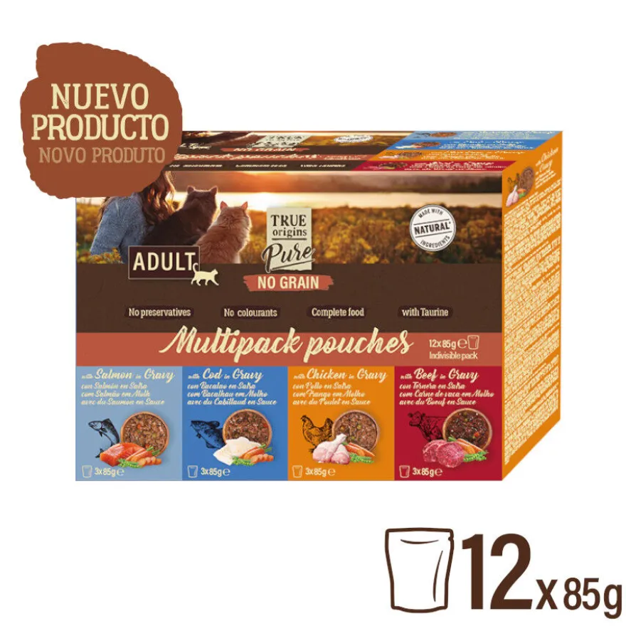 True Origins Pure Carne y Pescado Sobre para gatos – Multipack