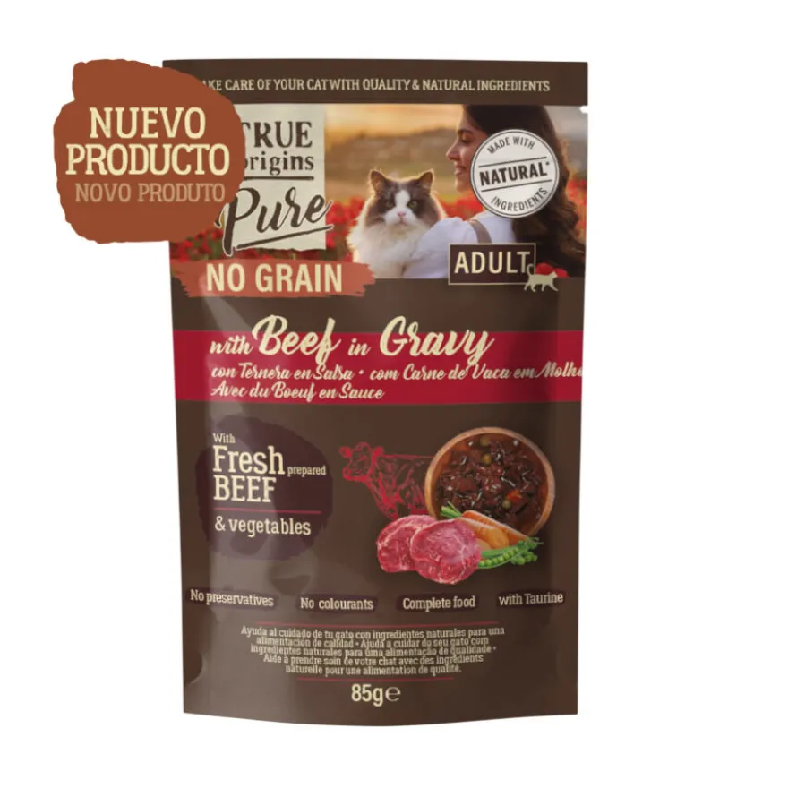 True Origins Pure No Grain Sobre con Ternera para gatos