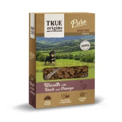 True Origins Pure Puppy Pato con Naranja galletas para perros
