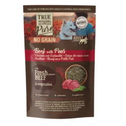 True Origins Pure Vacuno con Guisantes sobre para Perros