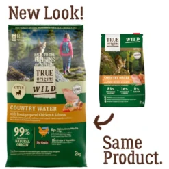 True Origins Wild Kitten Country Water Pollo y Salmón pienso