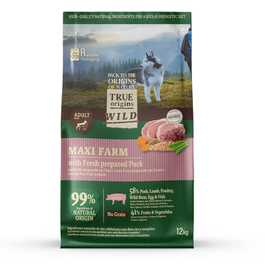 True Origins Wild Maxi Farm Cerdo pienso para perros