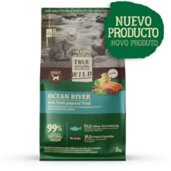 True Origins Wild Ocean River Salmón y Trucha pienso para gatos