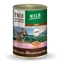 True Origins Wild Puppy Pavo y Jamón Cocido con Arroz lata para perros