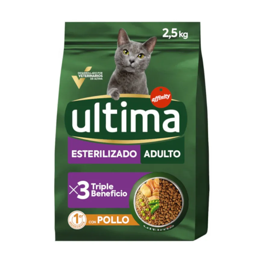 Ultima Pienso esterilizado con pollo para gatos adultos