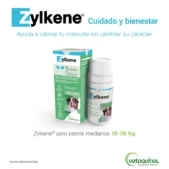 Vetoquinol Zylkene suplemento natural calmante en cápsulas para perros y gatos
