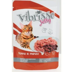 Vibrisse Kitten Jelly Atún y Ternera en gelatina sobre para gatos