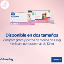 Virbac Allerderm spot on Pipetas dermatológicas para el cuidado de la piel Perros y Gatos.