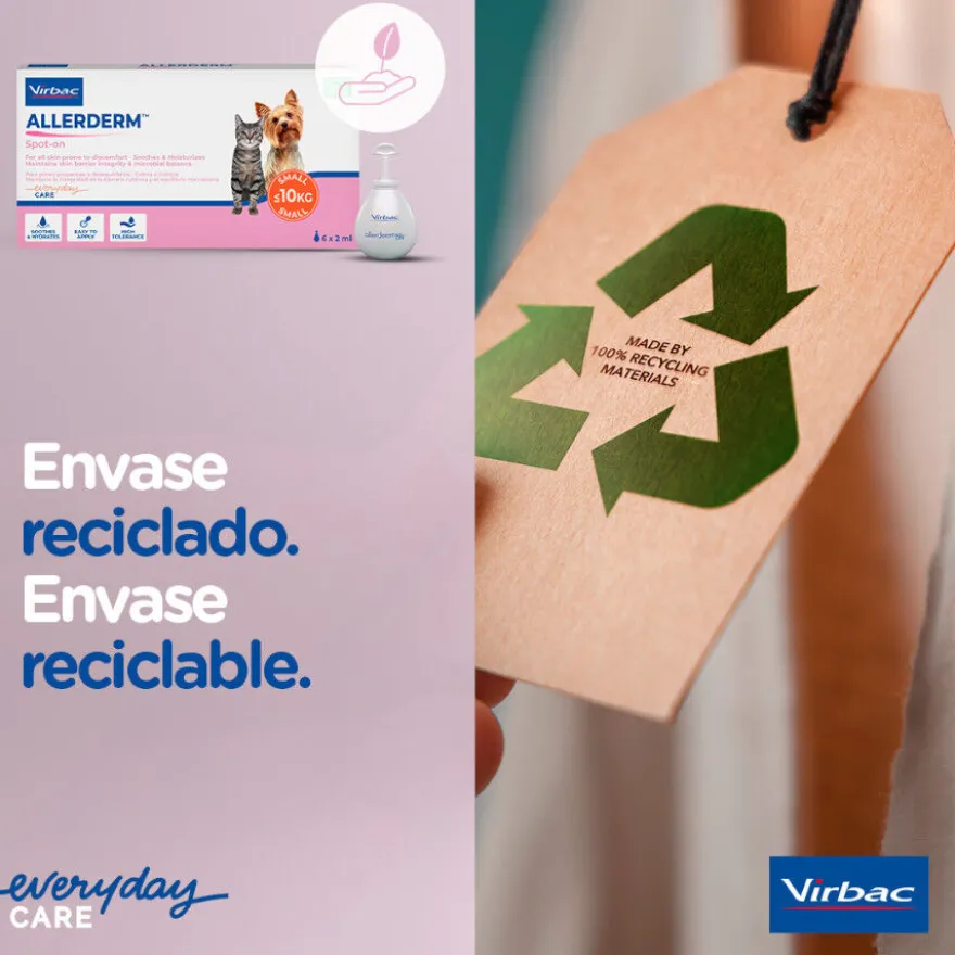 Virbac Allerderm spot on Pipetas dermatológicas para el cuidado de la piel Perros y Gatos.
