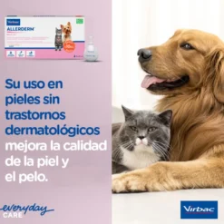 Virbac Allerderm spot on Pipetas dermatológicas para el cuidado de la piel Perros y Gatos.