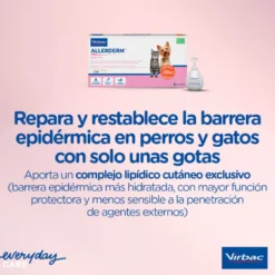 Virbac Allerderm spot on Pipetas dermatológicas para el cuidado de la piel Perros y Gatos.