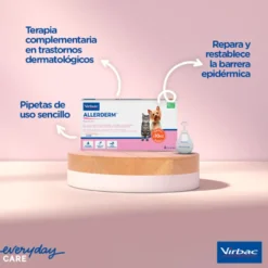 Virbac Allerderm spot on Pipetas dermatológicas para el cuidado de la piel Perros y Gatos.