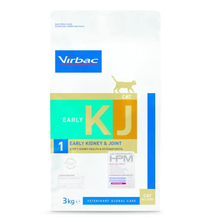 Virbac HPM KJ1 Early Kidney & Joint Movilidad Articular Pienso para gatos