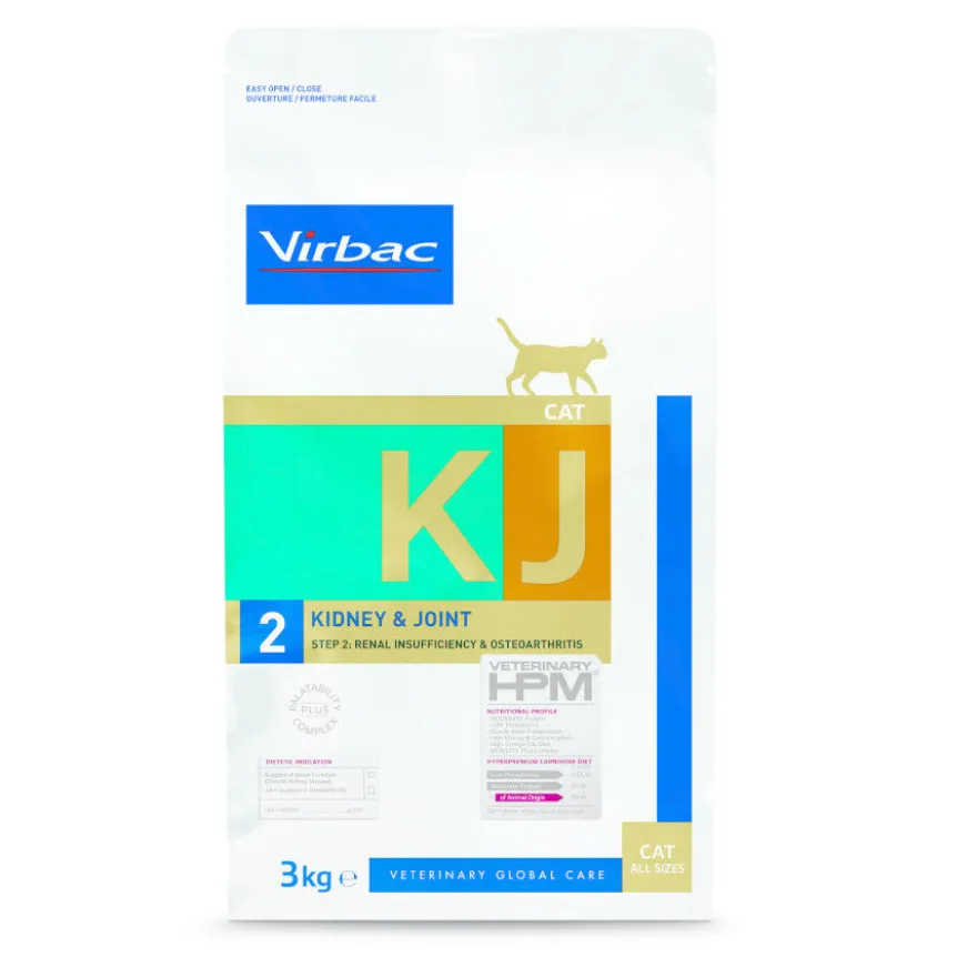Virbac HPM KJ2 Kidney & Joint Renal Pienso para gatos