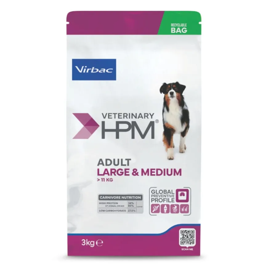Virbac HPM Veterinary Adult Large & Medium Pienso Cerdo para perros