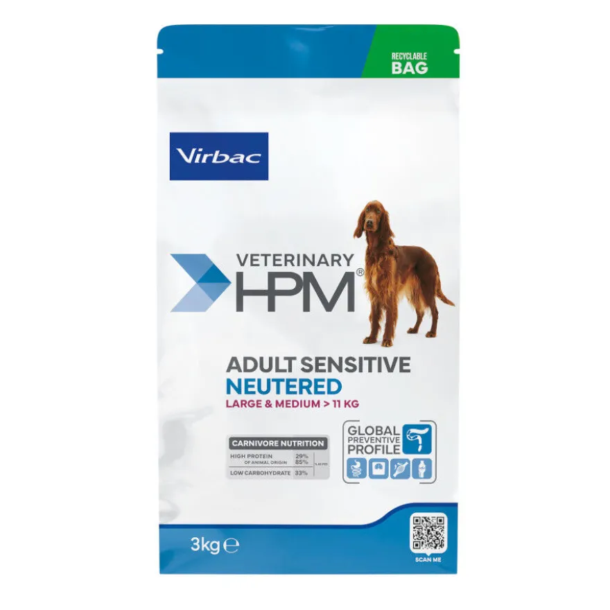 Virbac HPM Veterinary Adult Sensitive Esterilizado Pienso Cerdo para perros