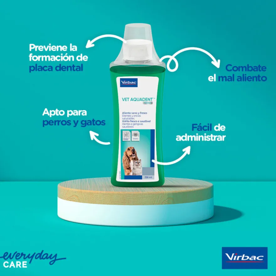 Virbac Vet Aquadent Enjuague Bucal para perros y gatos