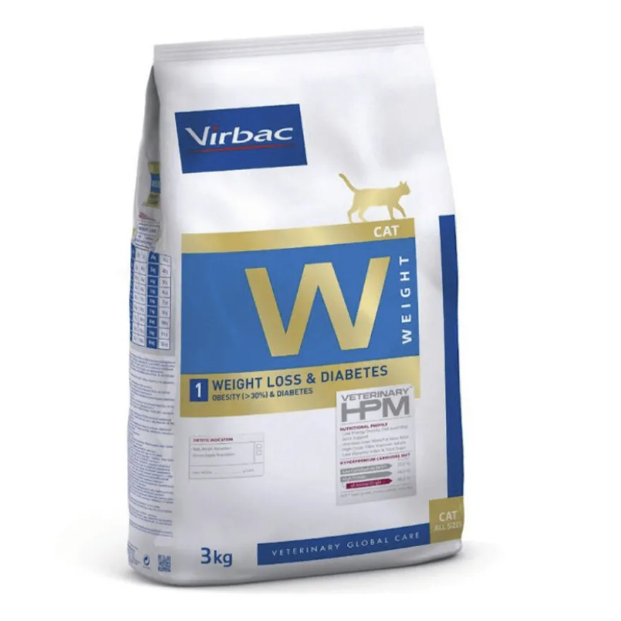 Virbac W1 Weight Loss Diabetes HPM Pienso para gatos
