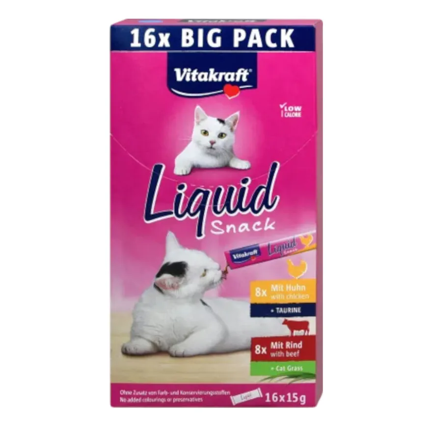Vitakraft Liquid Snack Pollo y Ternera para gatos