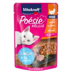 Vitakraft Poésie Junior Pavo sobre en salsa para gatitos