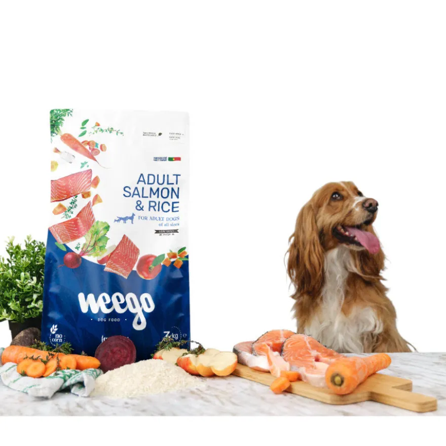 Weego Low Grain Salmón y Arroz pienso para perros