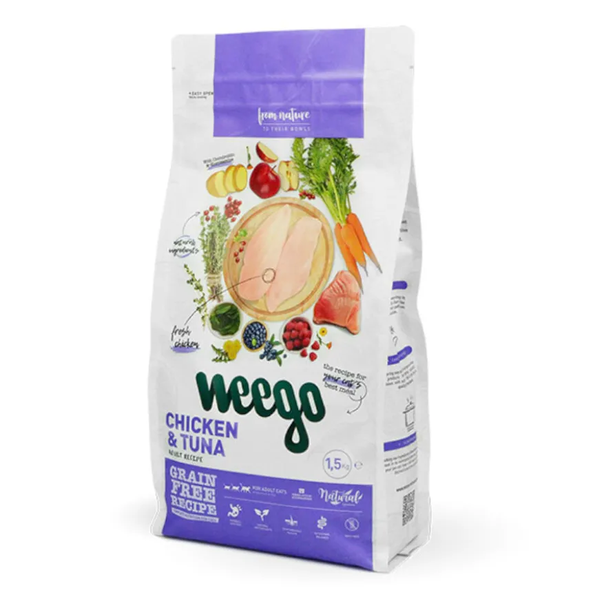 Weego Pollo y Atún pienso para gatos