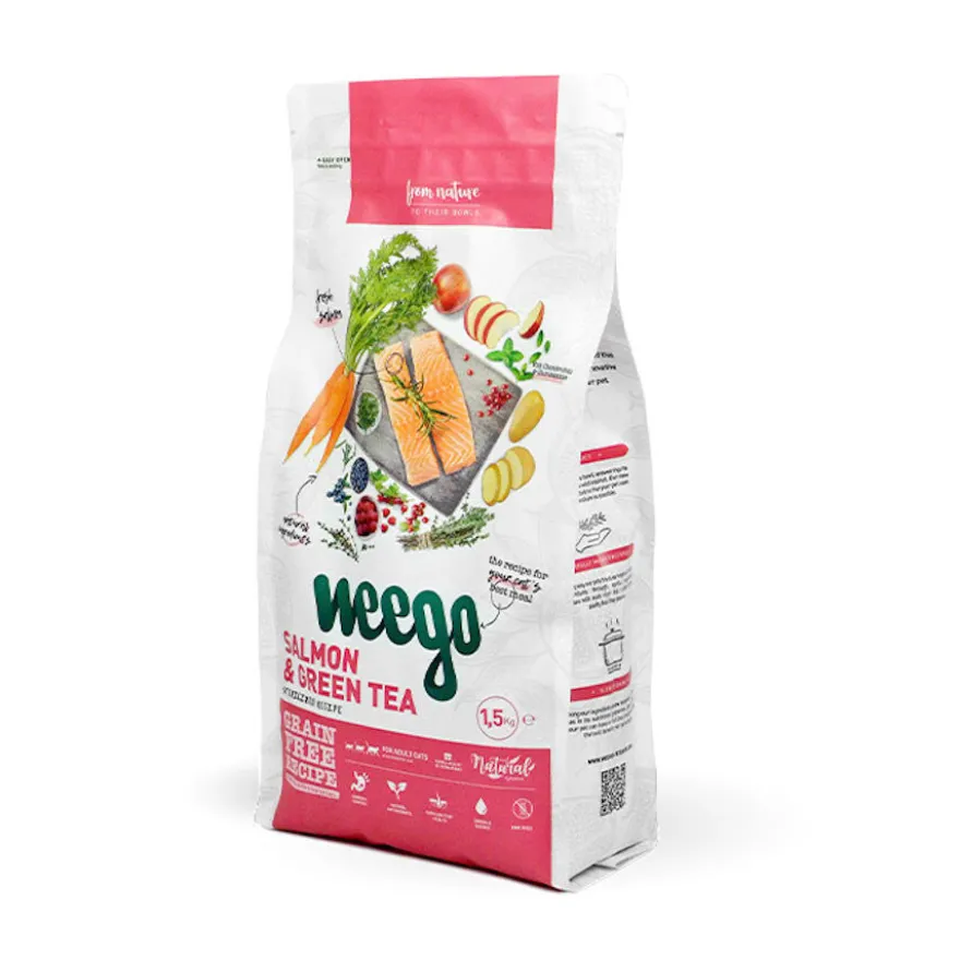 Weego Salmón y Té Verde pienso para gatos
