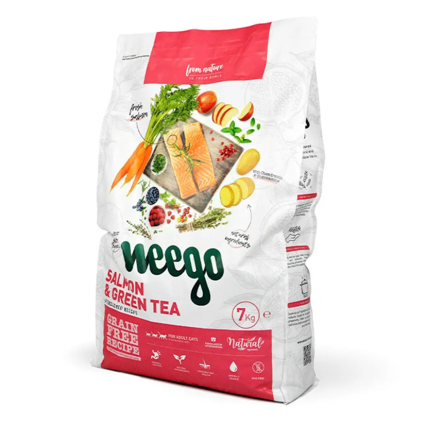 Weego Salmón y Té Verde pienso para gatos