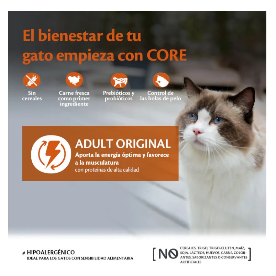 Wellness Core Adult Pollo y Pavo pienso para gatos