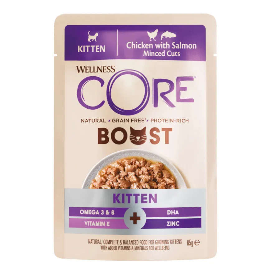 Wellness Core Boost Sobre Pollo y Salmón para gatito