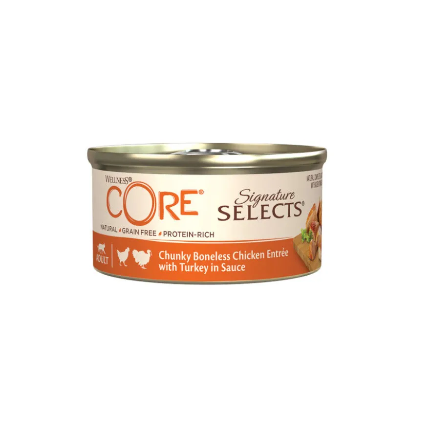 Wellness Core Chunky pollo y pavo lata para gatos