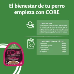 Wellness Core Small Breed Grain Free Cordero y Venado tarrina para perros