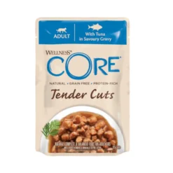Wellness Core Tender Cuts atún sobre en salsa para gatos