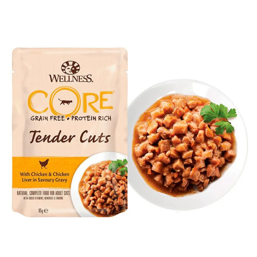 Wellness Core Tender Cuts Pollo Sobre en salsa para gatos