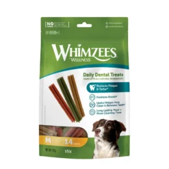 Whimzees Snacks Dentales Stix para perros de razas medianas