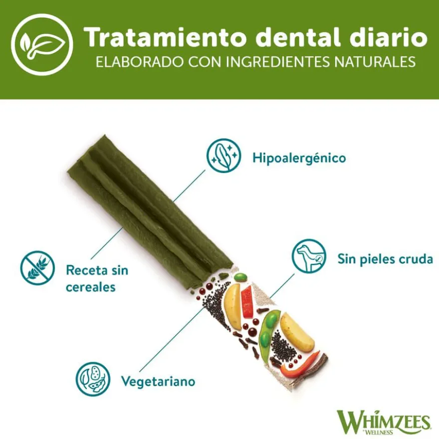 Whimzees Snacks Dentales Stix para perros de razas medianas
