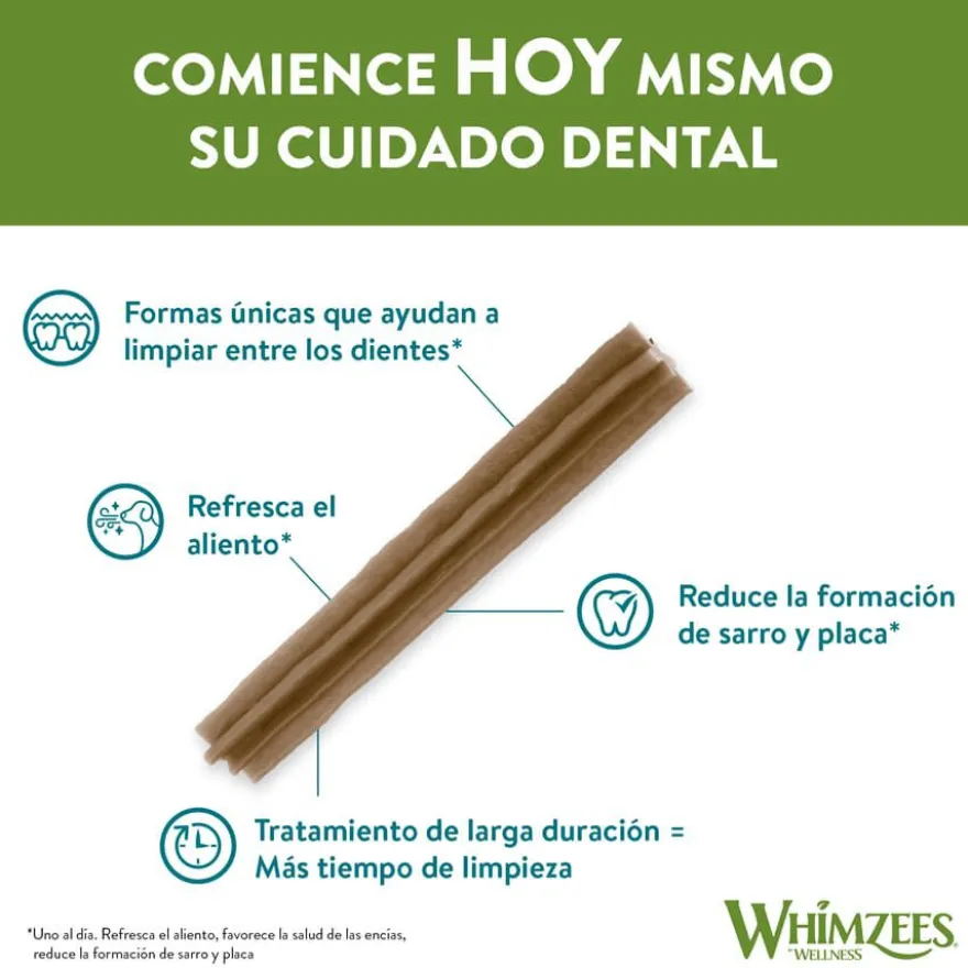 Whimzees Snacks Dentales Stix para perros de razas medianas