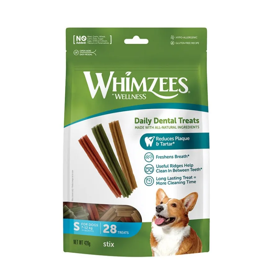 Whimzees Snacks Dentales Stix para perros de razas pequeñas