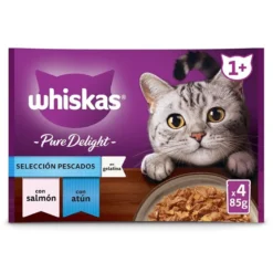 Whiskas Pure Delight Selección Pescados Gelatina en Bolsita para gatos