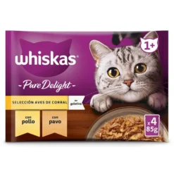 Whiskas Pure Delight Selección Aves Gelatina en Bolsita para gatos