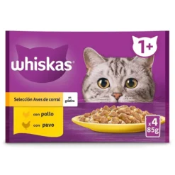 Whiskas Selección Aves Gelatina en Bolsita para Gatos Adultos