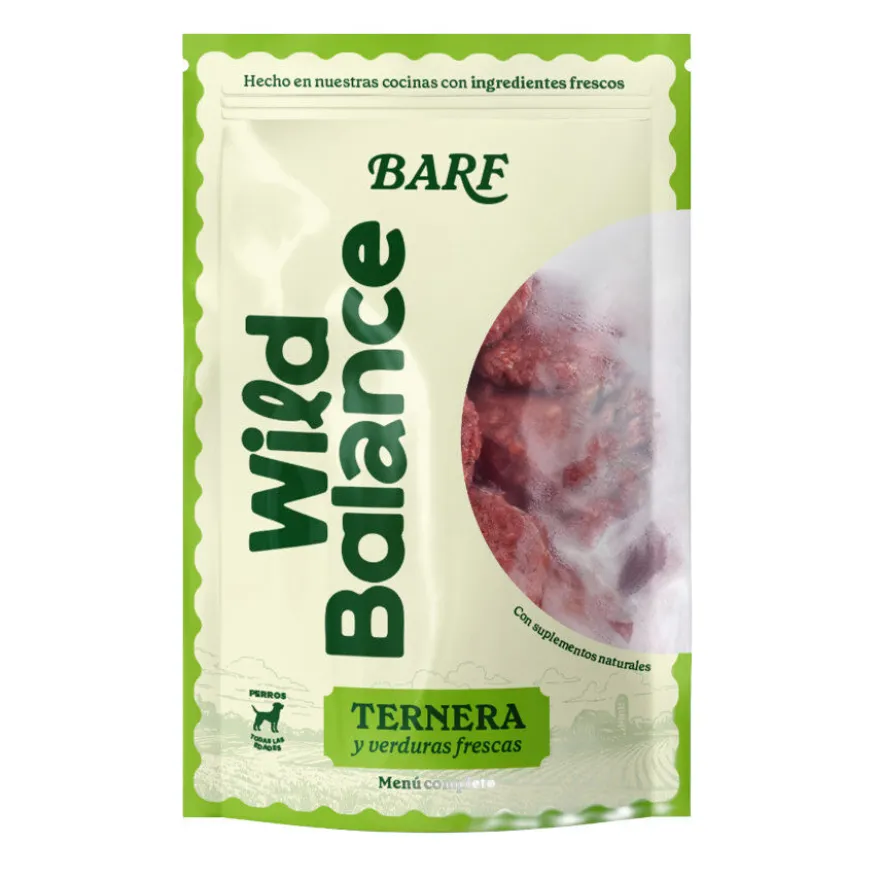 Wild Balance Barf Menú ternera y verduras comida congelada para perros