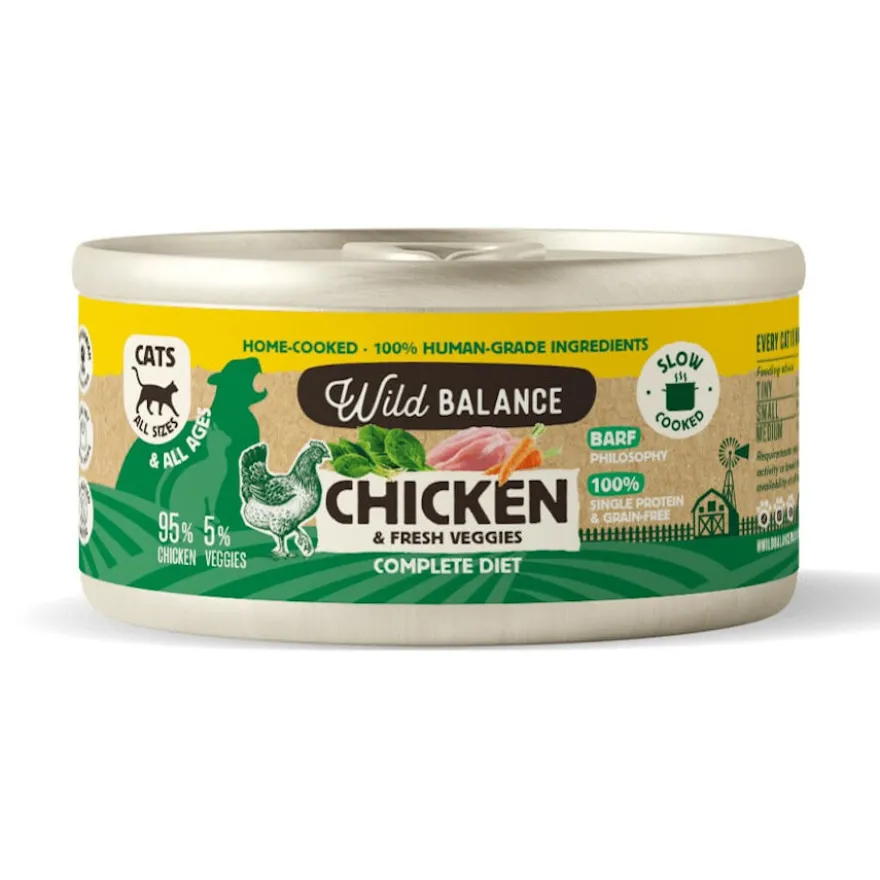 Wild Balance BARF Pollo y Vegetales lata para gatos