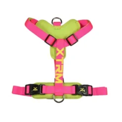 X-TRM Cronos Neon Flash Arnés Fucsia para perros
