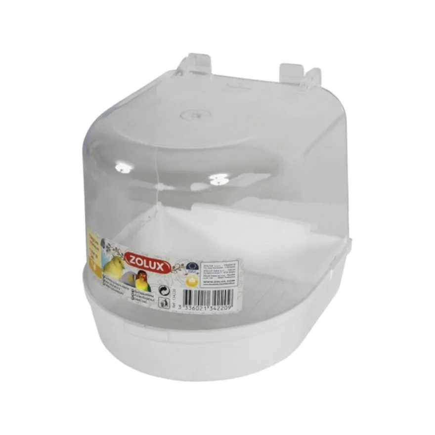 Zolux Bañera Exterior Blanca para pájaros