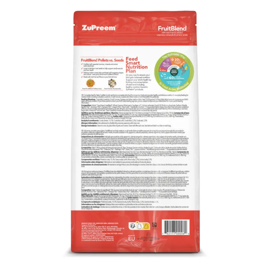 ZuPreem FruitBlend Medium pienso para pájaros